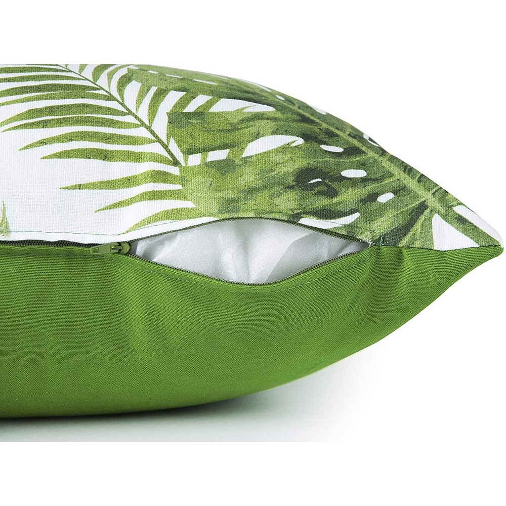 Coussin décoratif feuillage 45x45, rembourrage de taie d'oreiller en coton inclus Excelsa